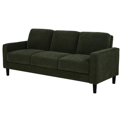 Ruth 77-inch Fabric Upholstered Track Arm Sofa Matcha Green