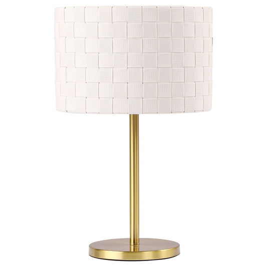Ramiro 66-inch Drum Shade Metal Bedside Table Lamp Gold