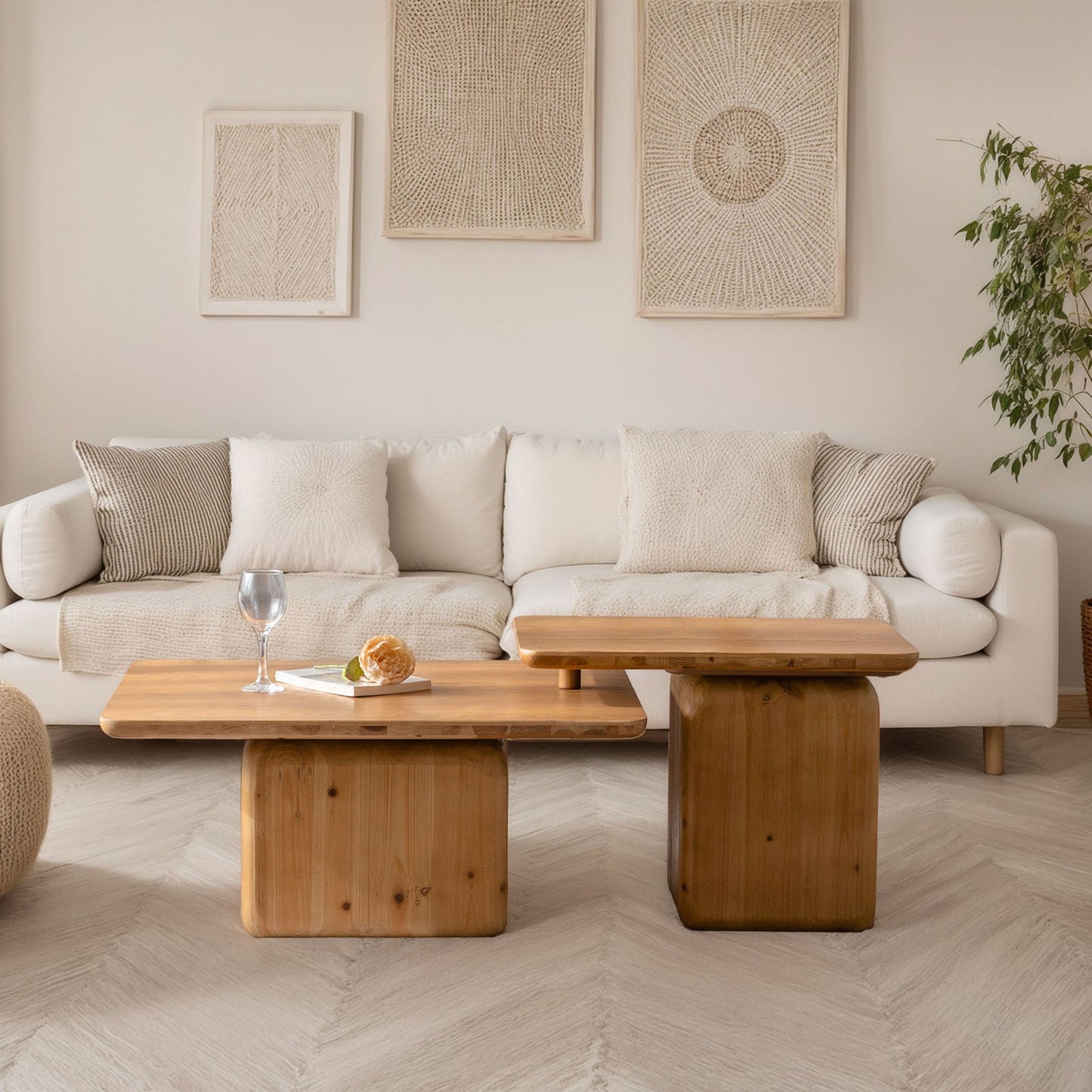 Square Coffee Table Set (Set of 2)