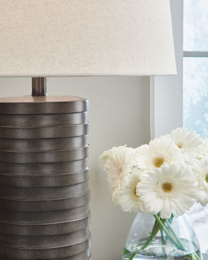 Neilett - Poly Table Lamp (Set of 2) - Antique Brown