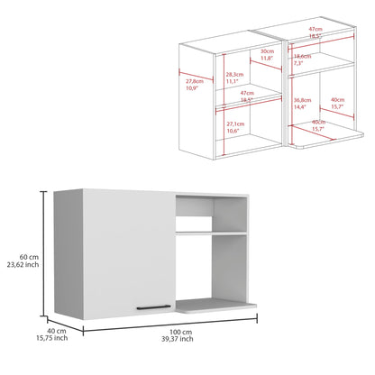 Burwood - Kitchen Wall Cabinet With 2 Doors And Shelves - White