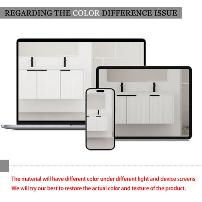 Contemporary Wall Mounted Bathroom Vanity With Resin Double Sink