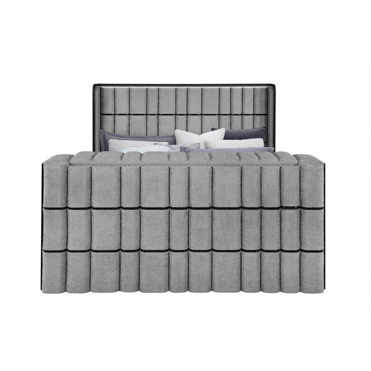 Isaiah - 5 Piece Bedroom Set With TV Lift-LED, Speakers And Fireplace