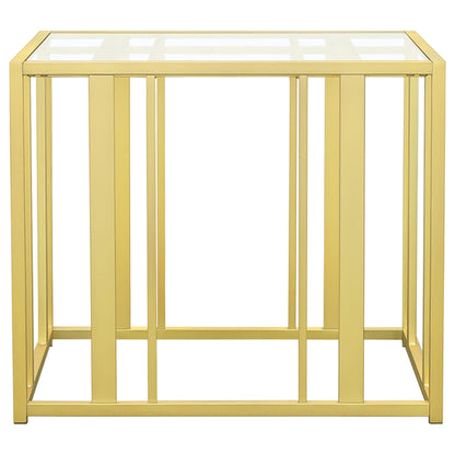 Adri 3-piece Coffee and End Table Set Matte Brass
