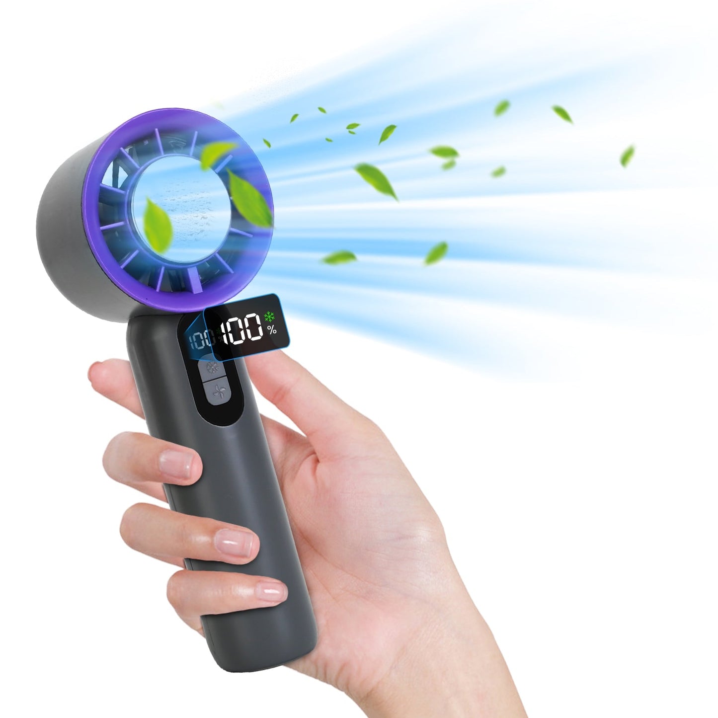 Rechargeable Handheld Fan with Ice Cooler — Travel, Beach & Camping