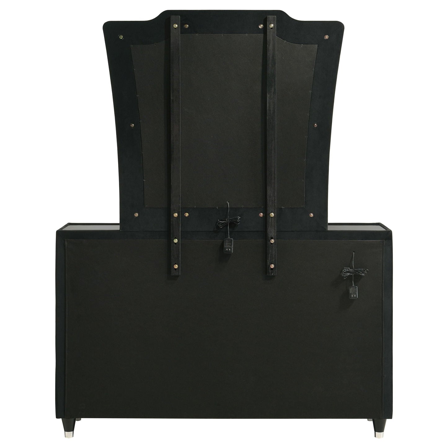 Lorient 8-drawer LED Dresser with Mirror Black