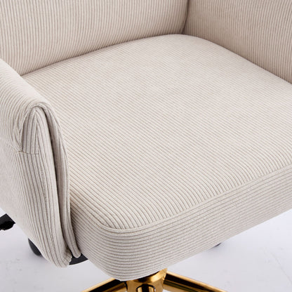 Ergonomic Mid-Back Office Chair With Striped Fabric