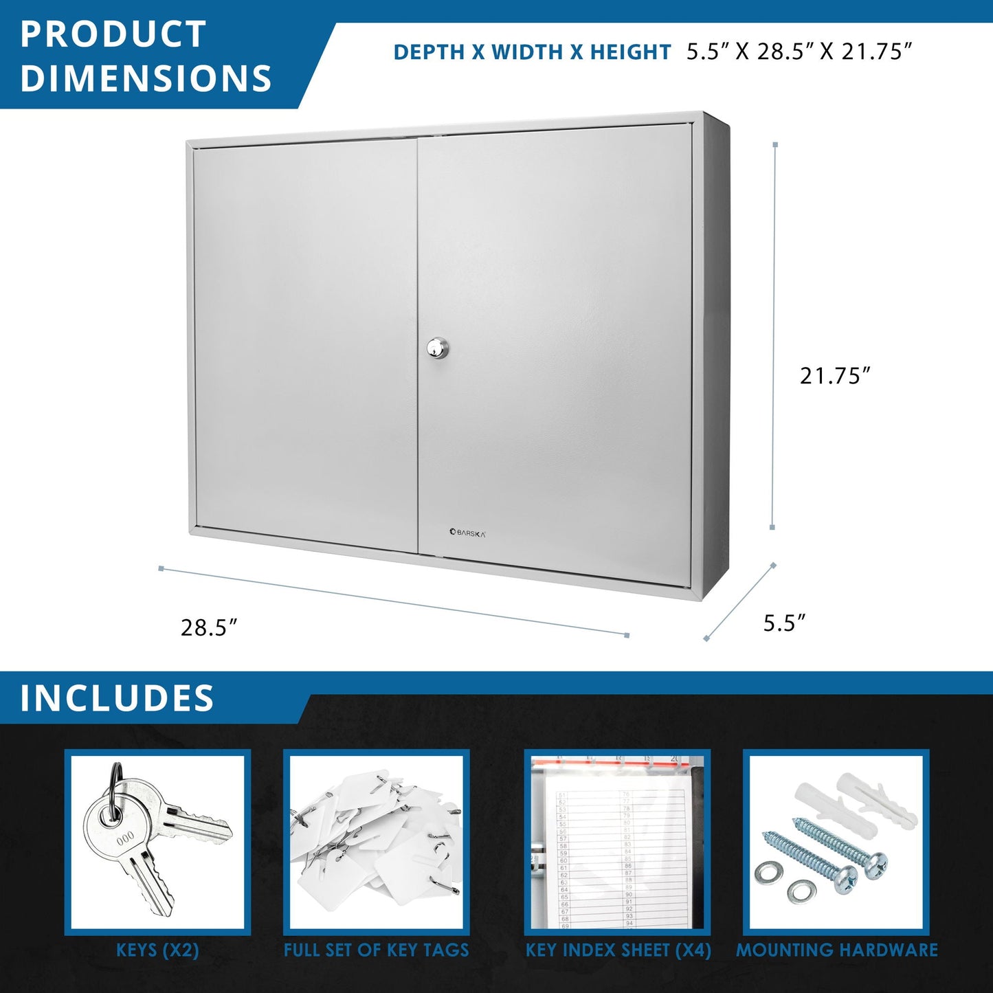 Adjustable Key Cabinet With Lock