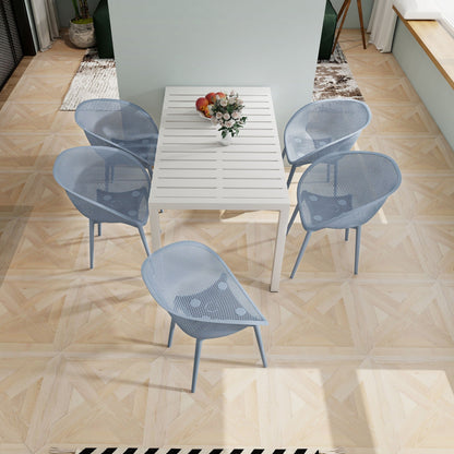 4 Pack Lounge Chair Set With Long Table