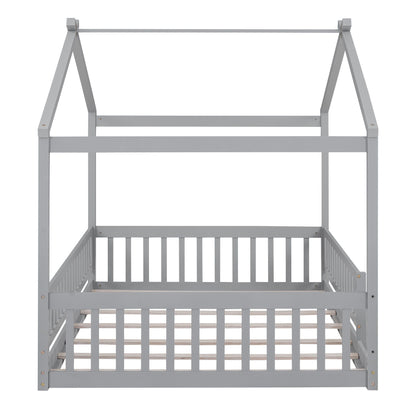 Bed House Bed Frame With Fence