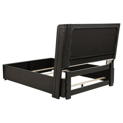 Leandro 4-piece Queen Bedroom Set Burnished Black