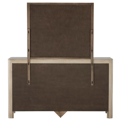 Solano 9-drawer Bedroom Dresser with Mirror Weathered Mango