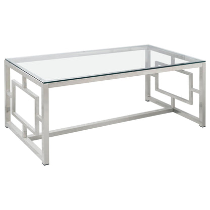 Merced 3-piece Rectangular Coffee and End Table Set Nickel