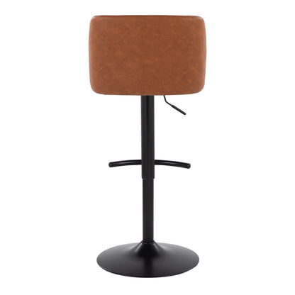 Toriano - Contemporary Adjustable Bar Stool With Rounded T Footrest (Set of 2)
