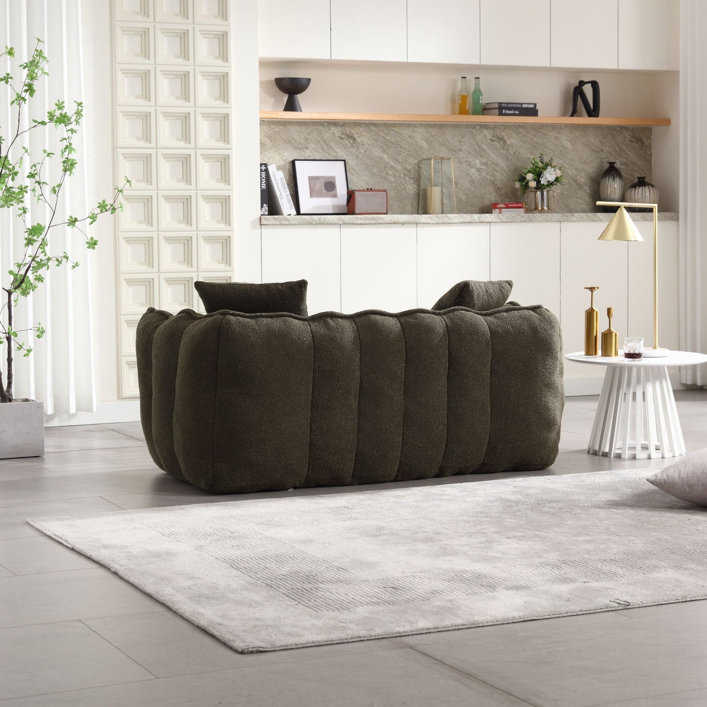 Cozy Beanbag Chair With High Resilience Foam Core For 2