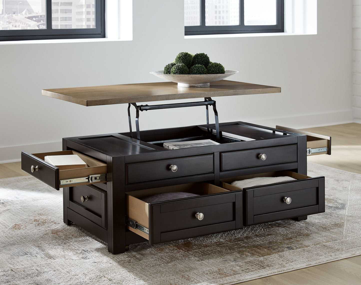 Drazmine - Lift Top Cocktail Table - Brown