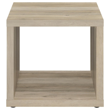Frisco Square Engineered Wood Side End Table Distressed Pine