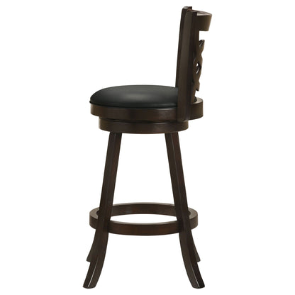 Calecita Wood Swivel Bar Chair Cappuccino (Set of 2)