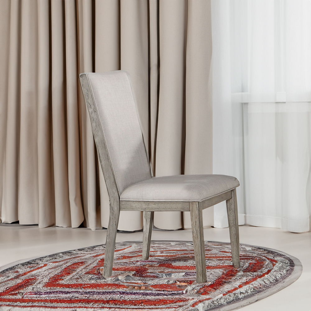 Rocky - Side Chair (Set of 2) - Fabric & Gray Oak