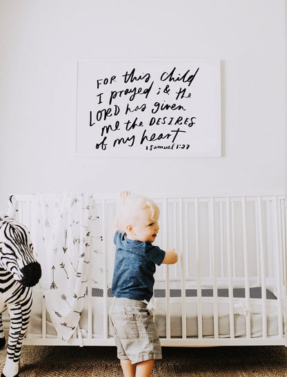 Poster: For this child I prayed