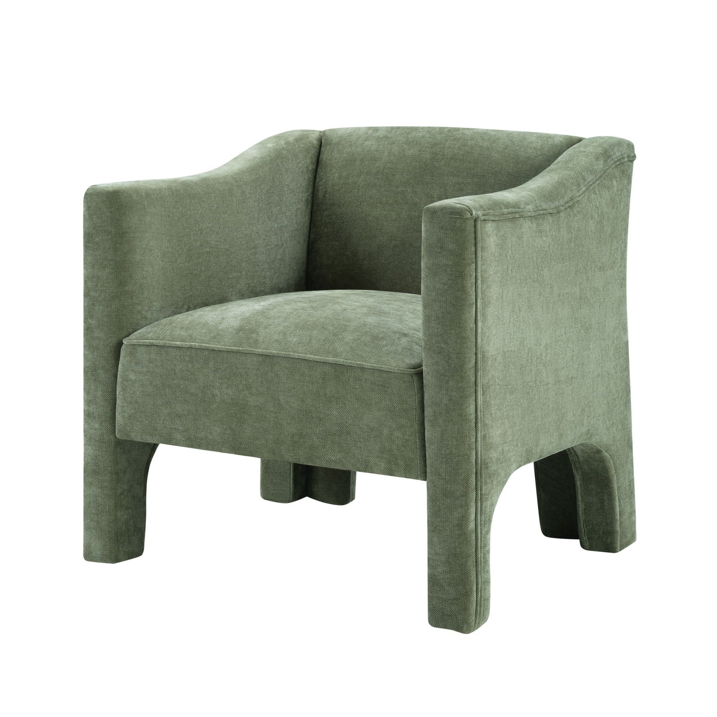 Barrel Accent Chair With Enclosed Arms