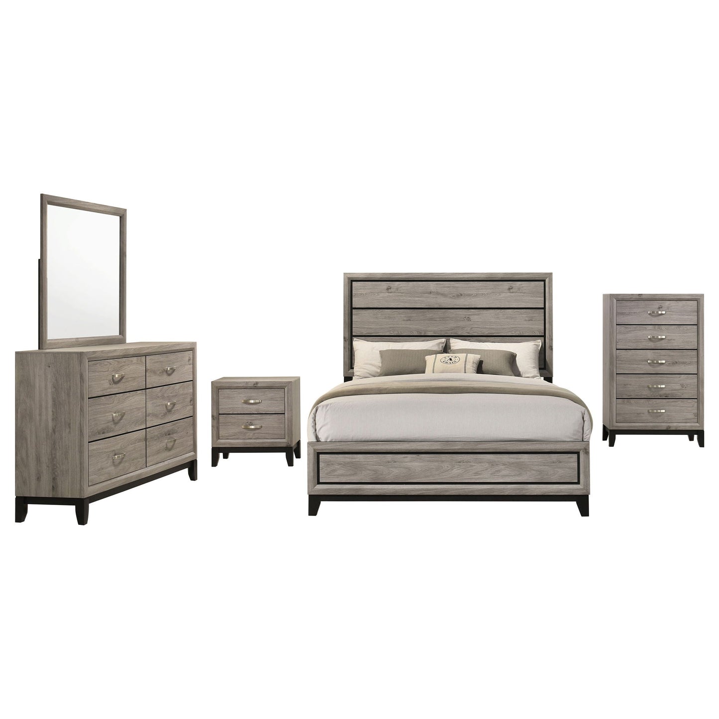 Watson Five-piece California King Bedroom Set Light Taupe