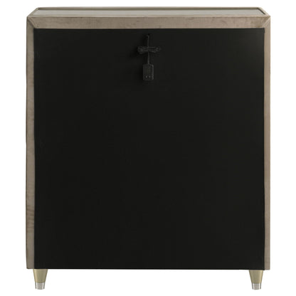 Lorient 5-drawer LED Chest of Drawers Ivory and Camel