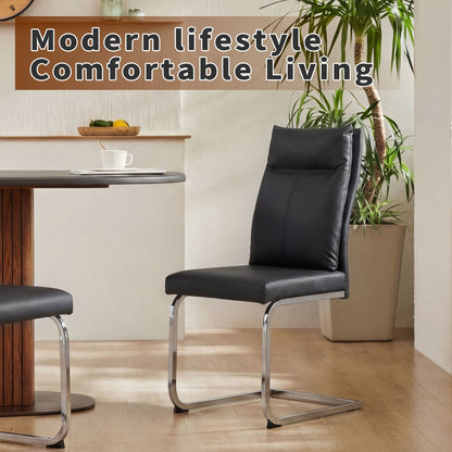 Modern Dining Chair SetWith Soft Cushion Backrest (2 Pieces)