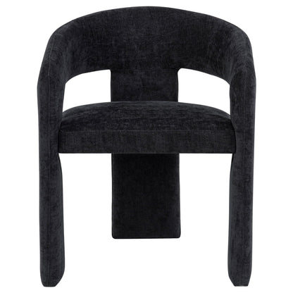 Carlow Upholstered Dining Arm Chair Black (Set of 2)