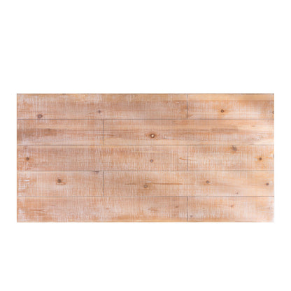 Modern Rustic Coffee Table, Rectangular Center Table For Living Room - Natural Wood Wash / Rustic