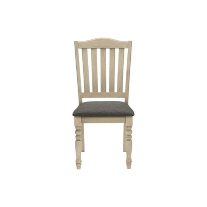 Dining Chair, Upholstered, Side, Transitional (Set of 2) - Gray