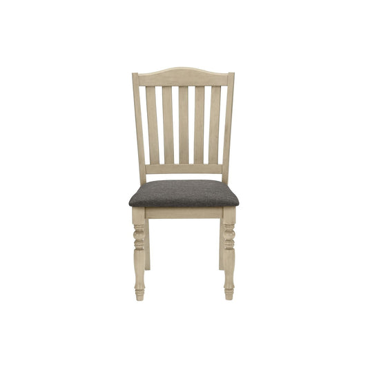 Dining Chair, Upholstered, Side, Transitional (Set of 2) - Gray