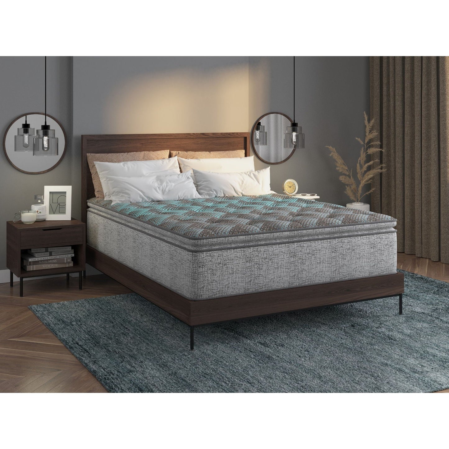 Comfort Care - 12" Hybrid Euro Top Mattress Plush Comfort, Foam