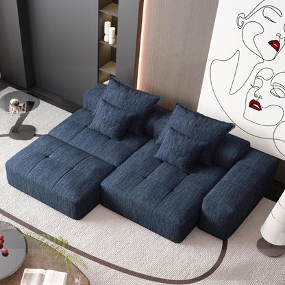 Modern Oversized Diy Combination Modular Sectional Sofa With Pillows