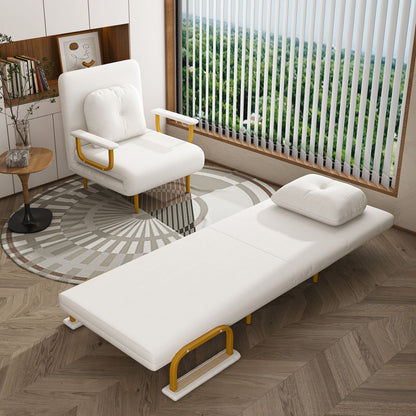 3 In 1 Convertible Folding Sofa Bed With Adjustable Backrest And Pillow