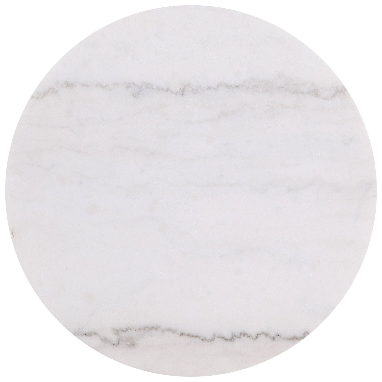 Jason 2-piece Round White Marble Coffee Table Set Greige