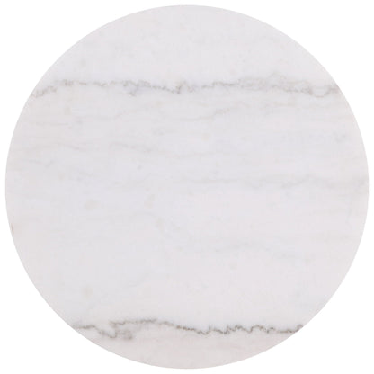 Jason 2-piece Round White Marble Coffee Table Set Greige
