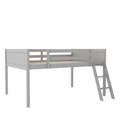 Low Loft Bed With Adjustable Ladder