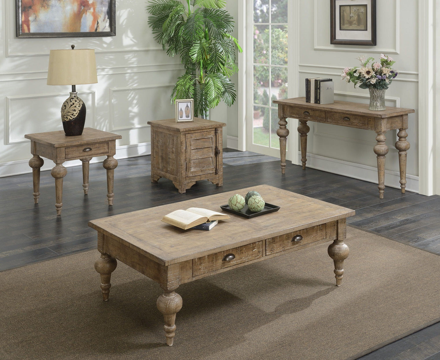 Chair Side Table - Taupe