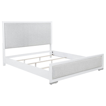 Gracemont 57-inch Eastern King Panel Bed Grey and White