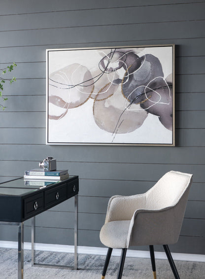 Large Modern Oil Painting, Hand Painted Abstract Watercolor Texture - Multicolor