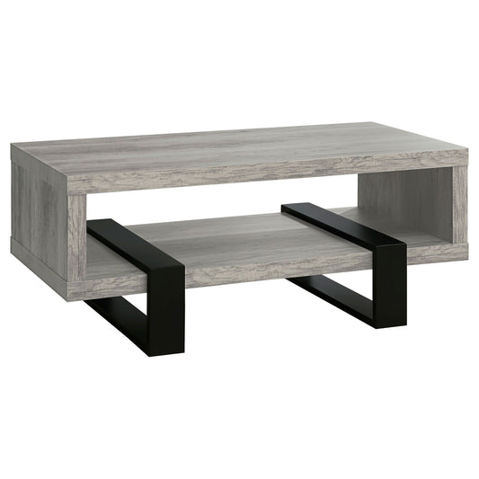 Dinard Engineered Wood Cocktail Coffee Table Grey Driftwood