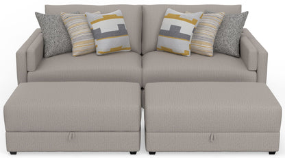 Trevor - Extra Deep Oversized Sofa With Included Storage Cocktail Ottoman
