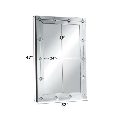 Hessa - Accent Mirror - Mirrored & Faux Rhinestones