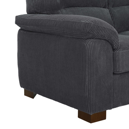Vintage Inspired 3 Seat Sofa With Tufted Cushions