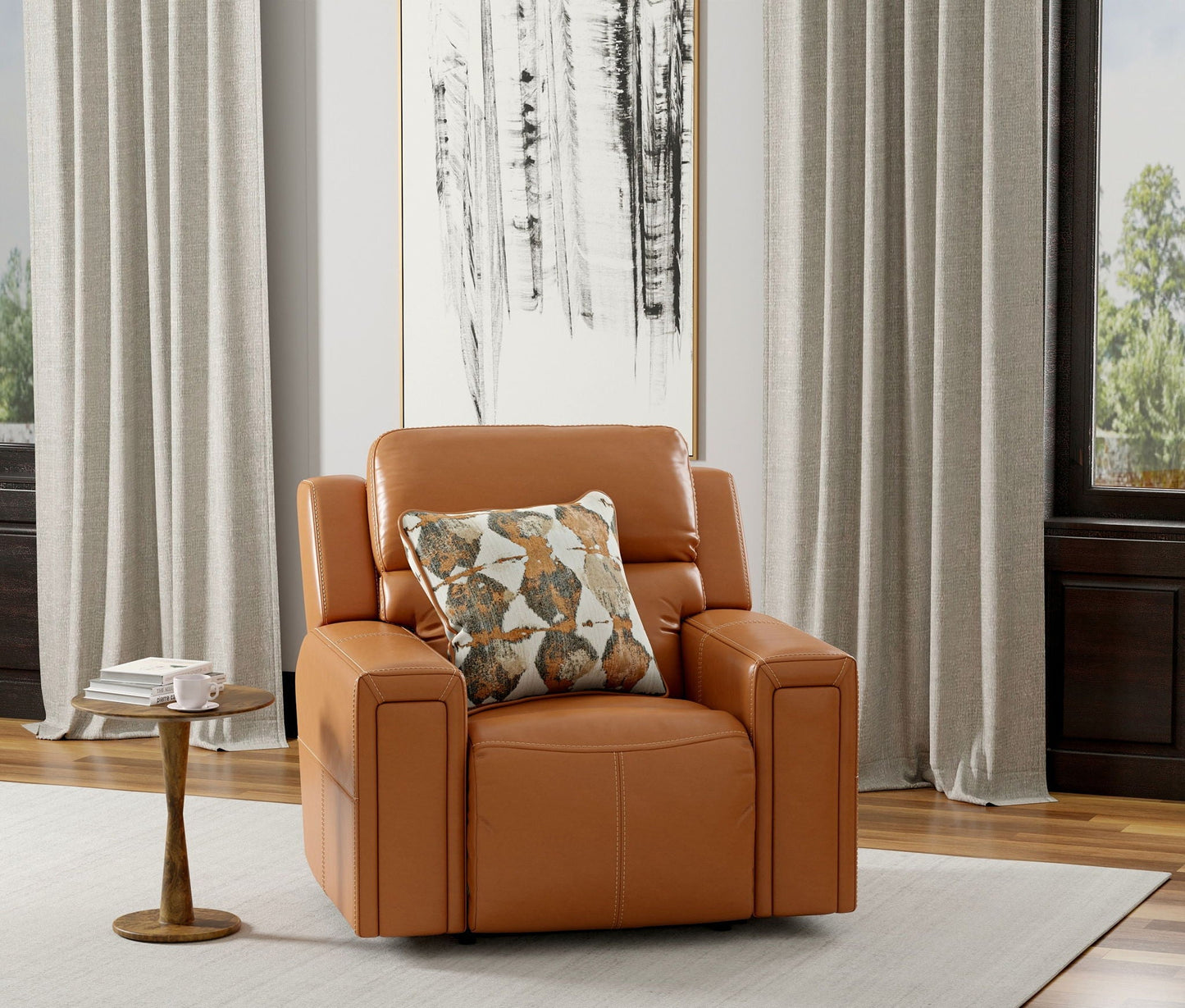 Arezzo - Power Headrest Power Lay Flat Recliner With Zero Gravity/Extended Ottoman