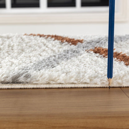 Loft Shag - 7'10" X 9'10" Polypropylene Shaggy Area Rug - Ivory