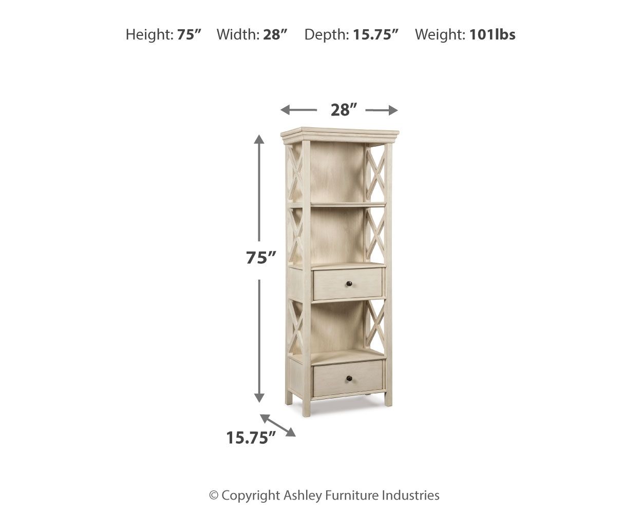 Bolanburg - Display Cabinet - Antique White