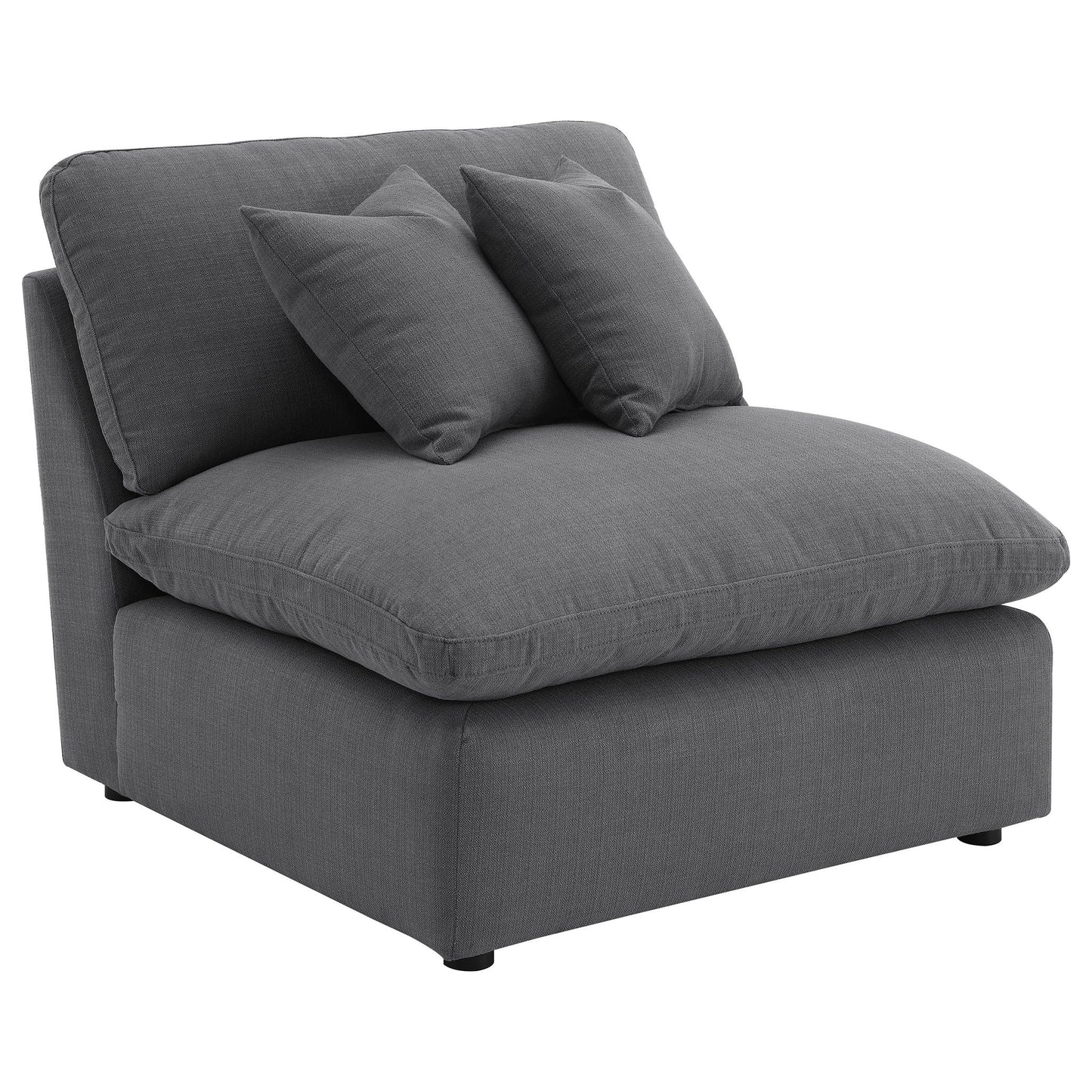 Hobson 5-piece Upholstered Modular Sectional Sofa Charcoal