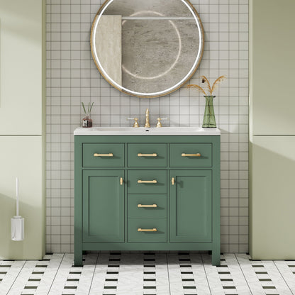 Bathroom Vanity With Sink Combo Set, Modern Bathroom Cabinet With 4 Drawers